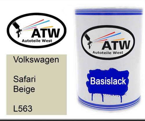 Volkswagen, Safari Beige, L563: 500ml Lackdose, von ATW Autoteile West.